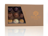 Fyldte chokolader - gaveæske med 18 stk