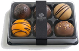 Trøffel-Romkugler - Æske nr. 1 med 6 forskellige